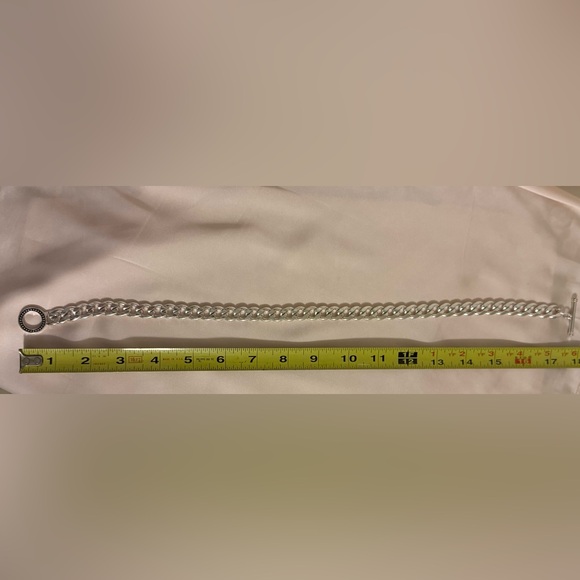 Joan Rivers Classics Collection Silver Choker Necklace with Toggle Clasp - Picture 4 of 4